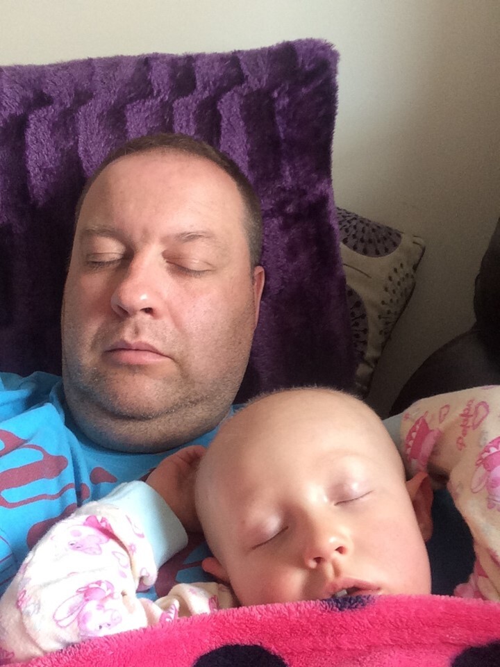 Dad Darren Frazer with his daughter Grace