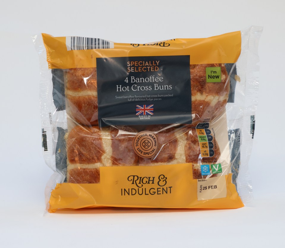 Banana and toffee make a good combo in Aldi's buns