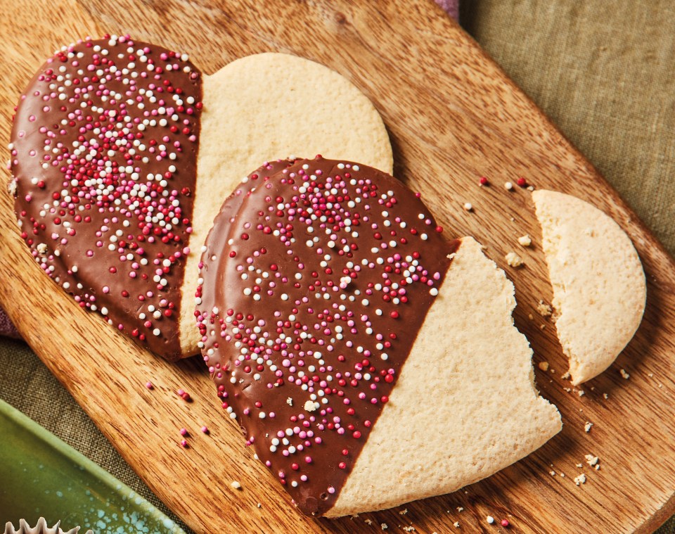 Get this heart-shaped shortbread dipped in chocolate from Morrisons