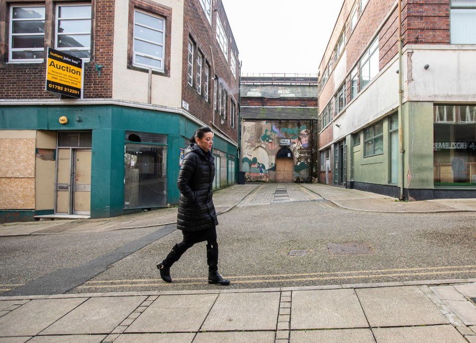 Burslem's high street - one of six towns that make up Stoke-on-Trent