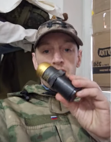 Ben Stimson (pictured posing with a grenade), from Oldham, also left the UK to fight in Putin's army