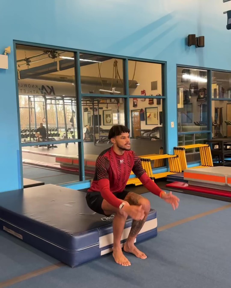 Exercises included standing and falling on a mat in one motion