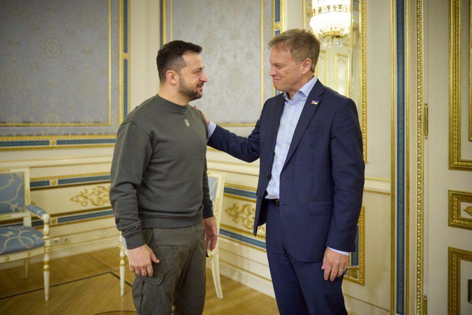 Defence Secretary Grant Shapps meets with Ukrainian President Volodymyr Zelensky in Kyiv, Ukraine in September last year