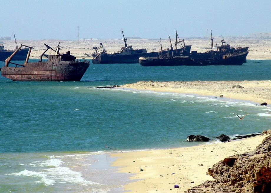 300 ships are scattered along the coast and left to rot in the world’s biggest graveyard