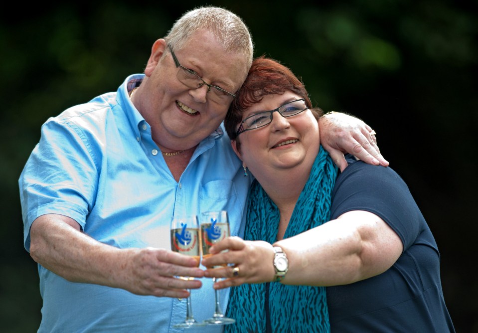 Colin Weir and his wife Christine pose after winning one of the biggest jackpots - but it soon ended in tragedy