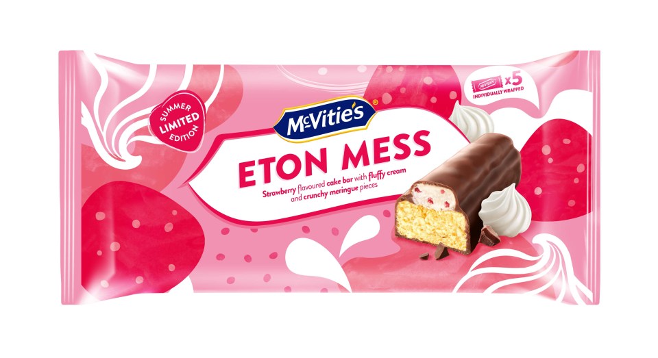 McVitie's has launched a limited-edition Eton Mess Cake Bar