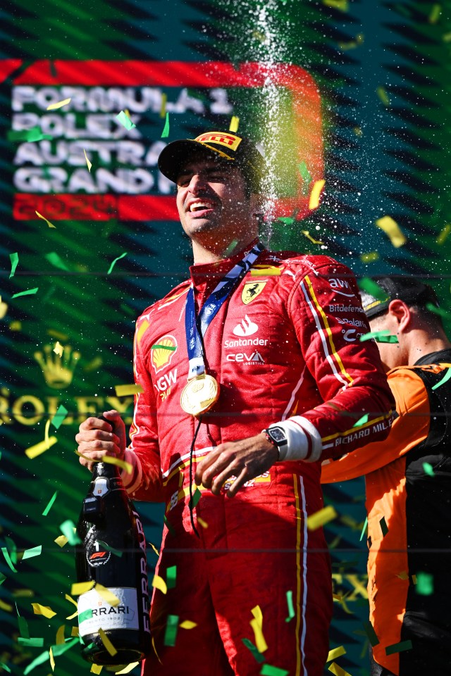 Sainz claimed his third F1 race win at the Australian Grand Prix on Sunday