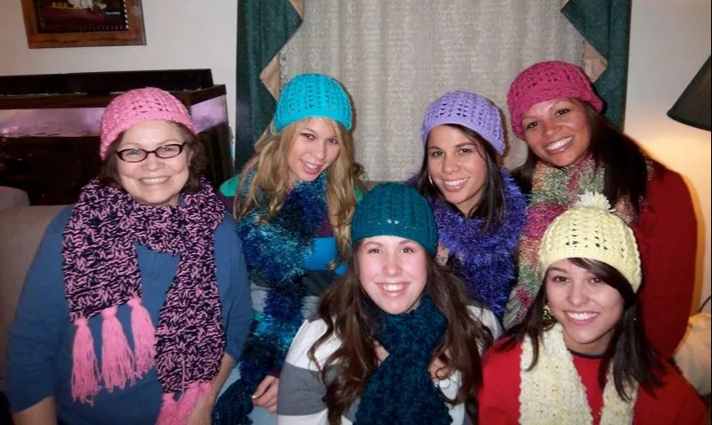 From left to right: Donna-Gail, Natalie's daughters Shelby and Kelsey, Natalie, Lana, and Lana's daughter Leilani