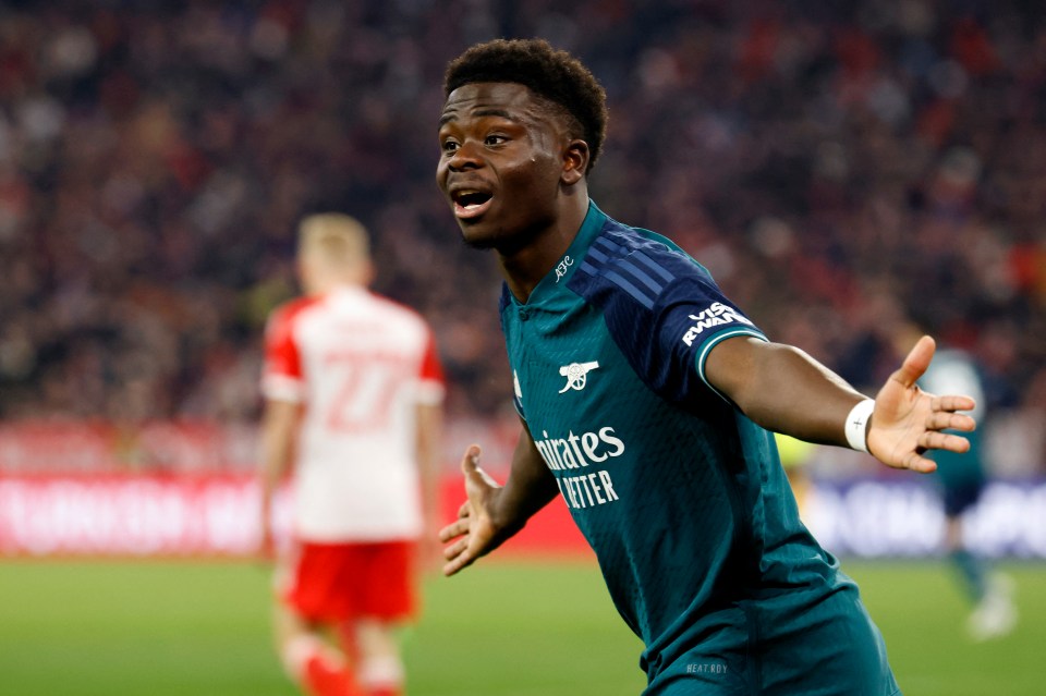 Bukayo Saka endured a frustrating night against Bayern Munich