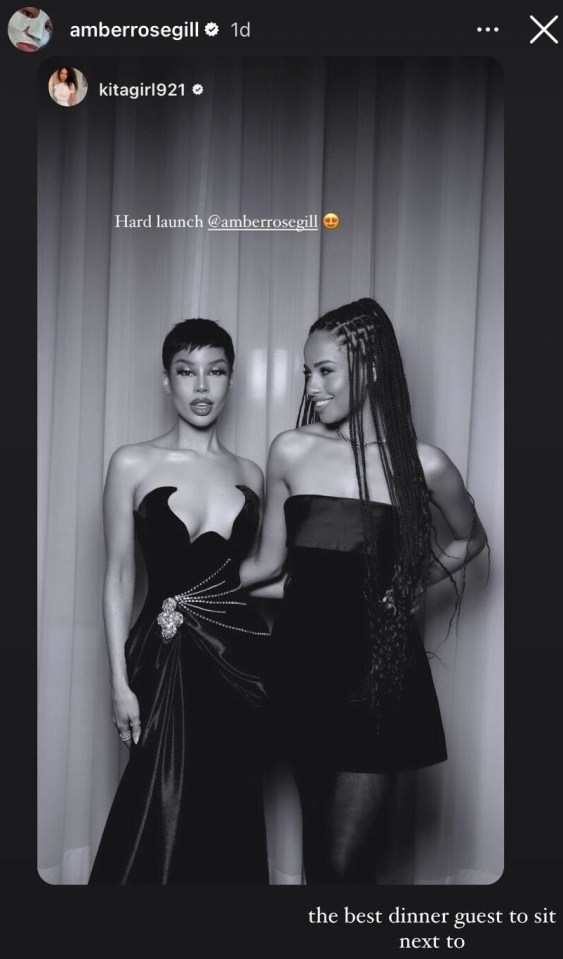 Influencer Nakita Johnson and Amber Gill took this stunning shot at a glamorous event