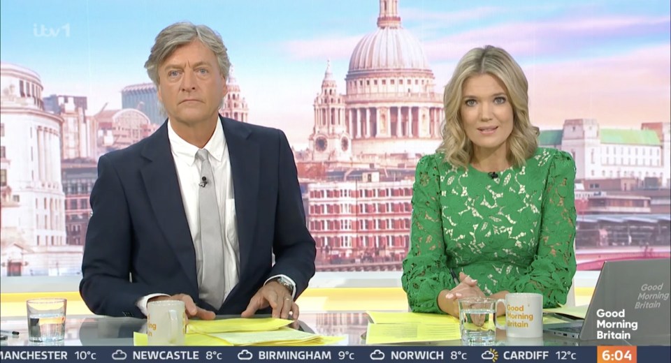 Richard Madeley was joined by Charlotte Hawkins on the front desk