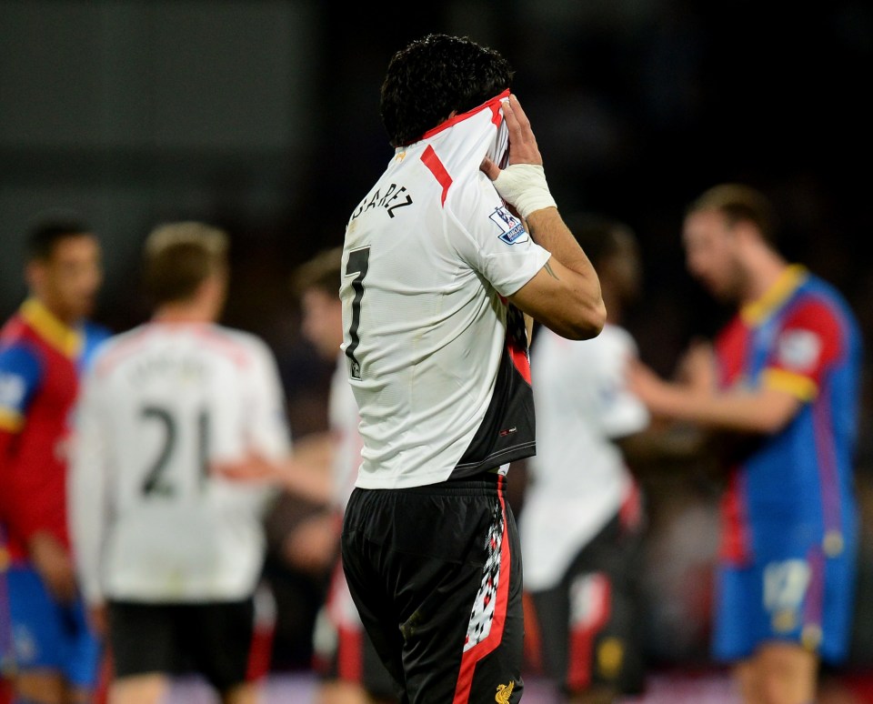 Luis Suarez was in tears at the end as the Reds' title charge collapsed