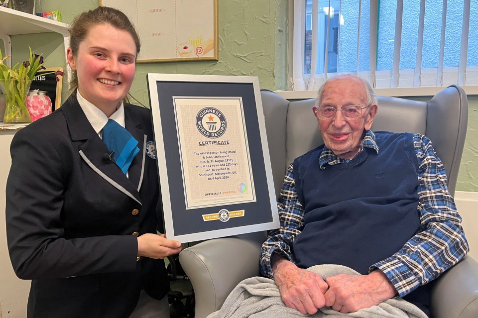 Brit, John Tinniswood, 111, was awarded the new title for world's oldest man