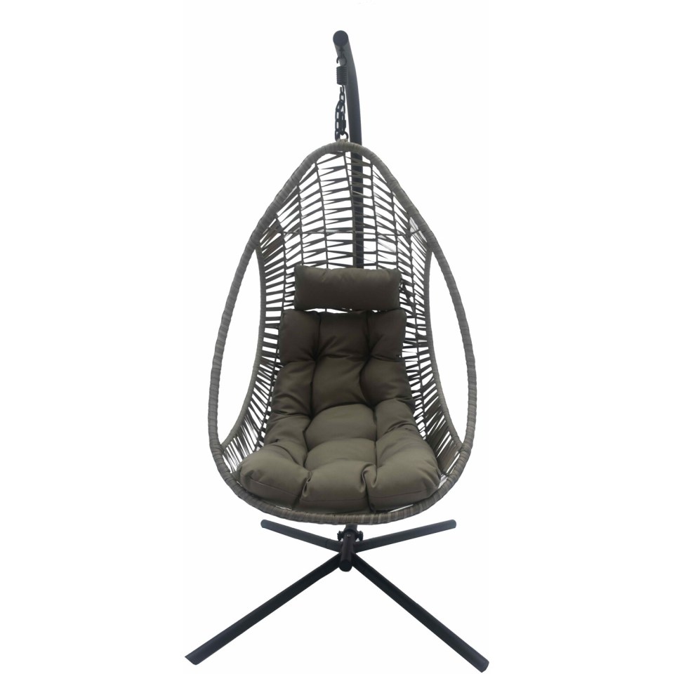 The hanging egg chair is perfect for days spent lounging outdoors