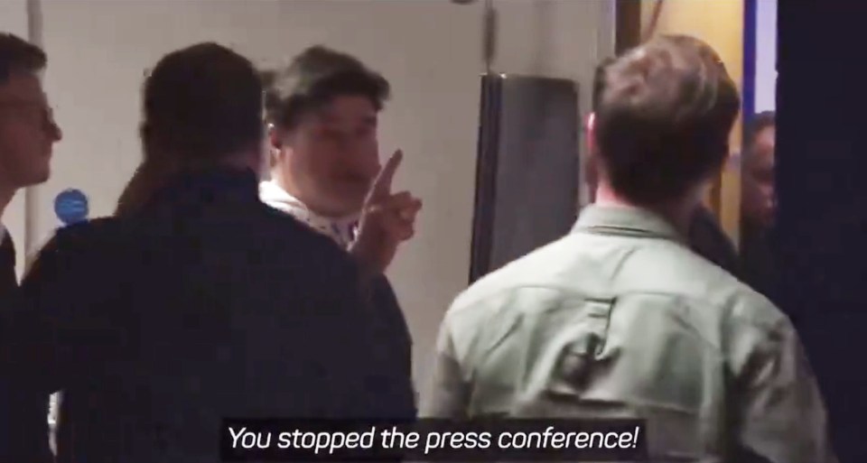 Mauricio Pochettino shouted at a journalist as his press conference ended in chaos