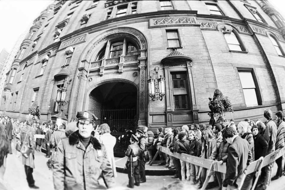 Mourners rushed to The Dakota and Roosevelt Hospital shortly after news of Lennon's death was broken by local news stations