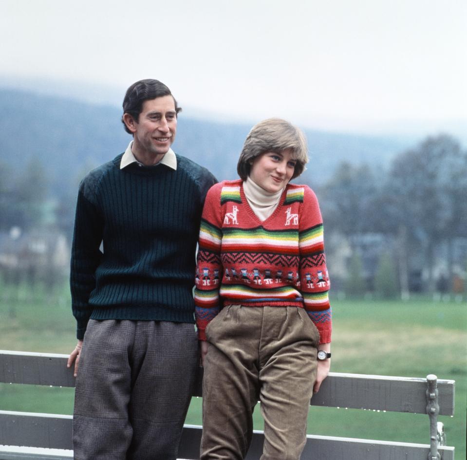 Charles and Diana at Balmoral in May 1981 during their engagement