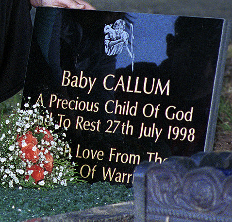 Callum was laid to rest in Warrington Cemetery