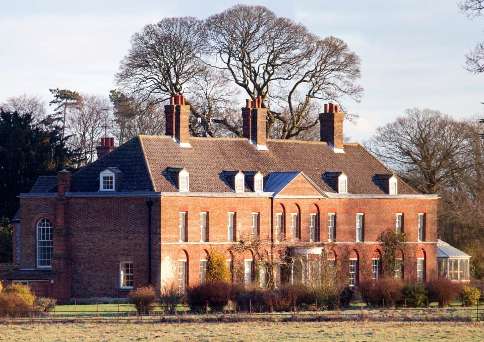 The family are staying at Anmer Hall on the Sandringham estate