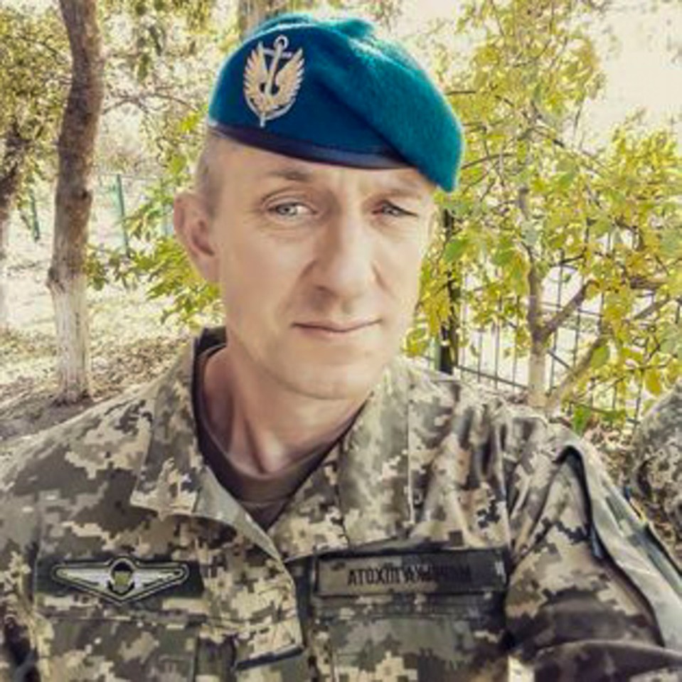 The Brit pictured while serving in the Ukrainian