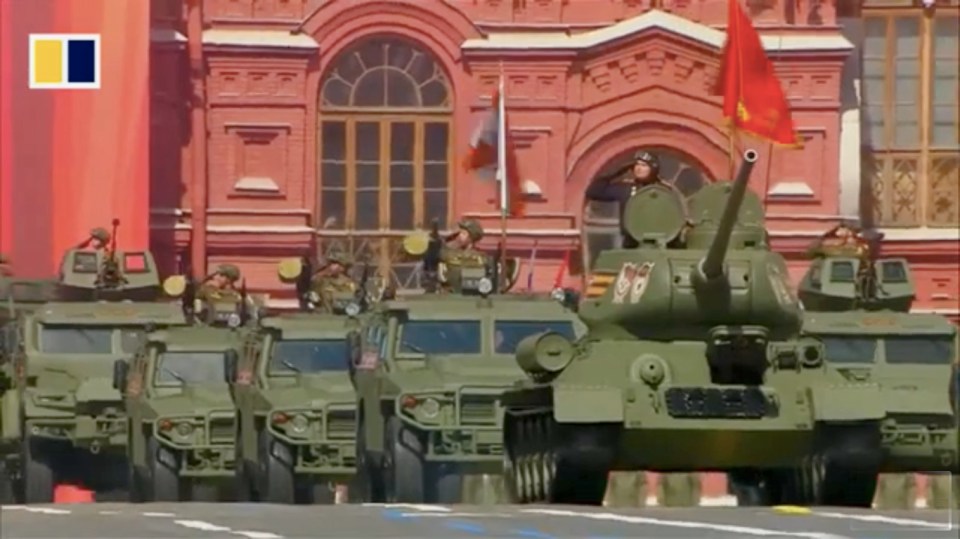 The parades mark the role Soviet forces played in the defeat of Nazi Germany