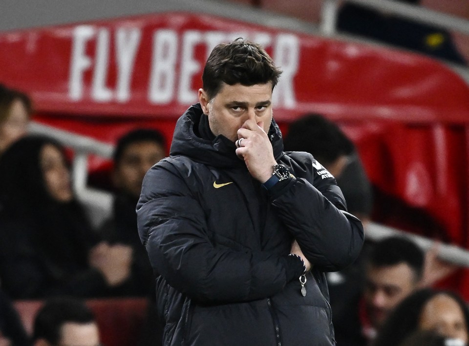 Pochettino, 52, witnessed a horror performance from his side