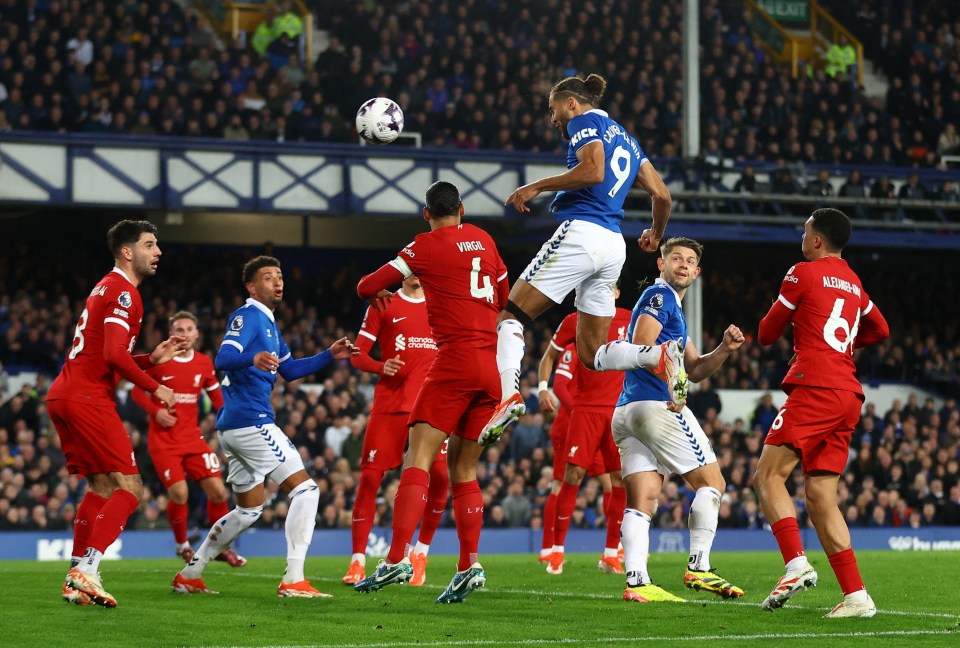 Dominic Calvert-Lewin rose up to nod home the second