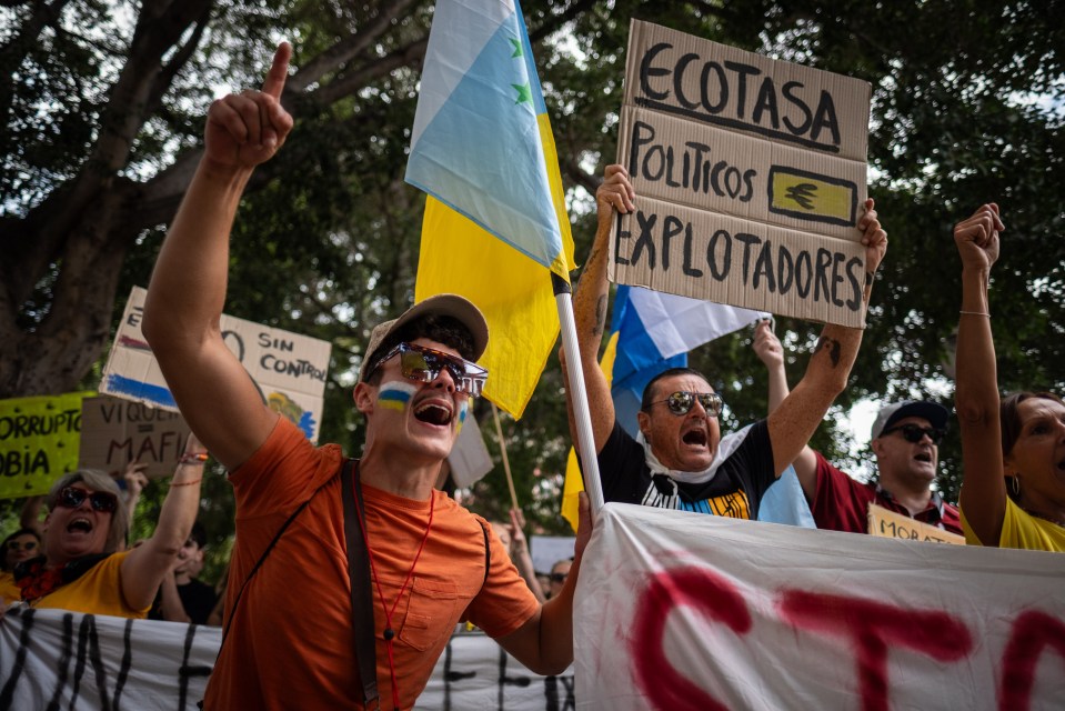 Around 15,000 marched under the slogan 'The Canary Islands have a limit'