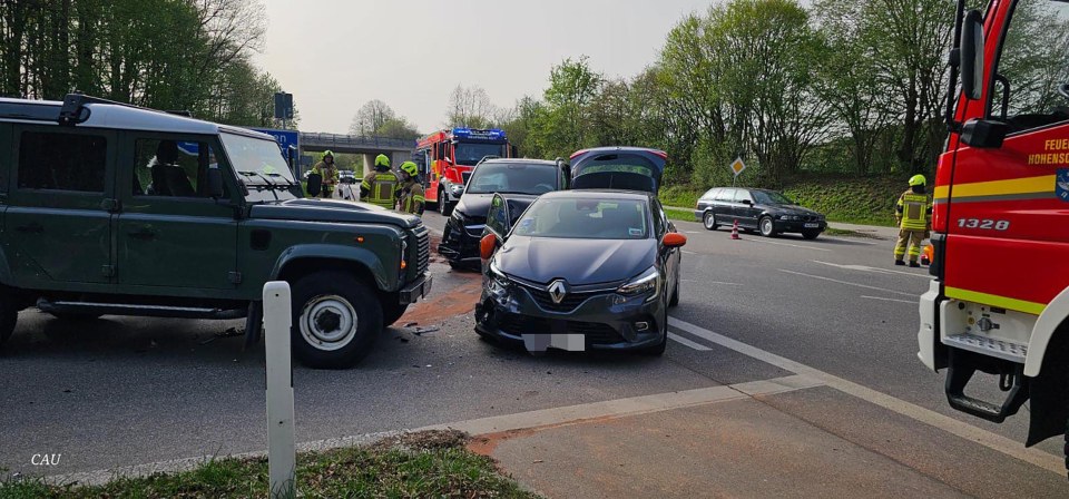 Three cars were caught up in the smash