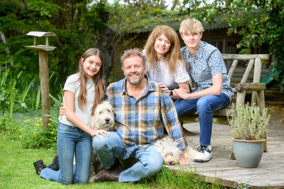 Martin with his family in 2022 after his heart operation