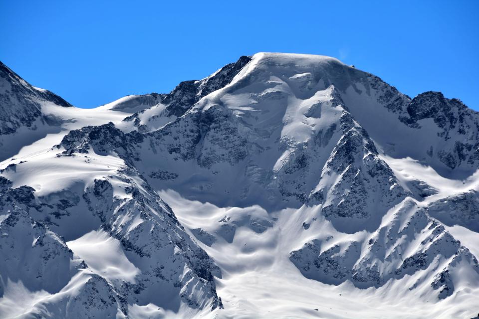 The summit of the Petit Combin in the Southern Swiss Alps where the helicopter started its terrifying fall