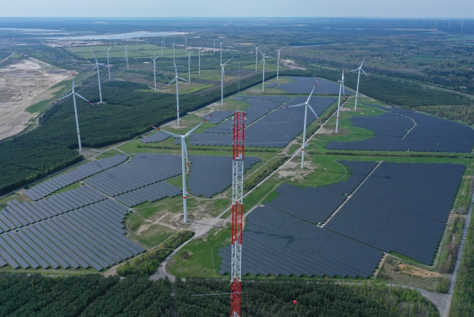 The structure was erected in a wind farm in south Berlin