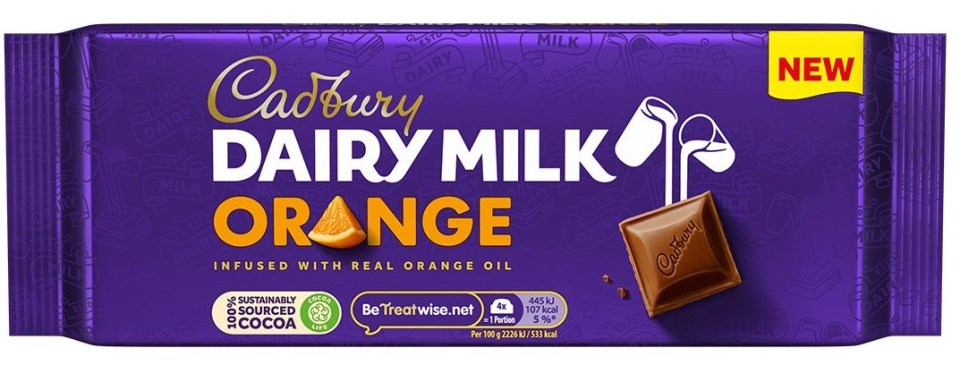 Cadbury recently scrapped its Dairy Milk Orange bars