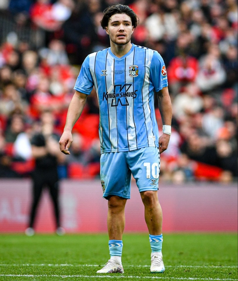 Callum O'Hare scored against Manchester United in Coventry's FA Cup semi-final