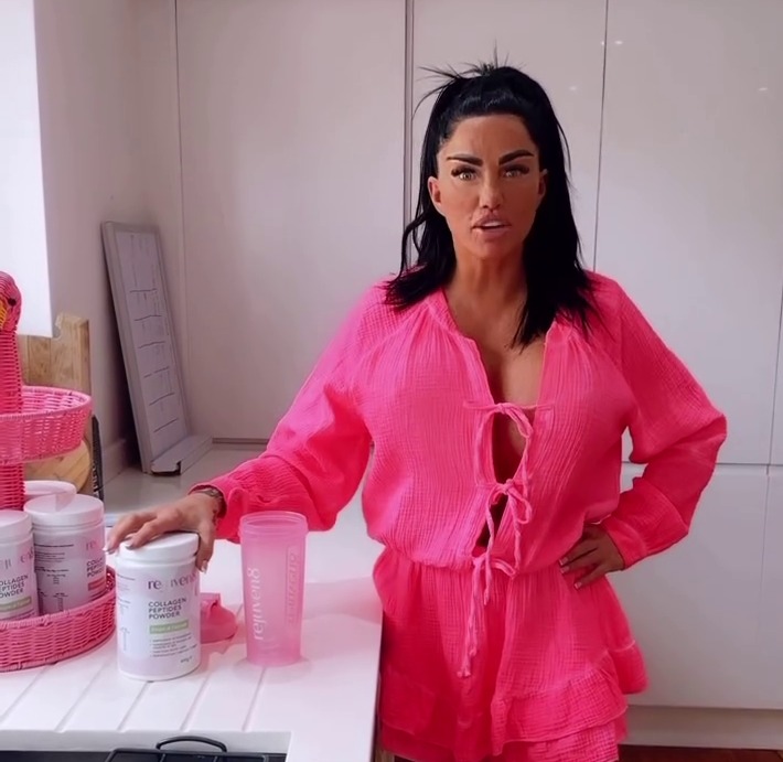 Katie Price shared a series of old videos showing her at home