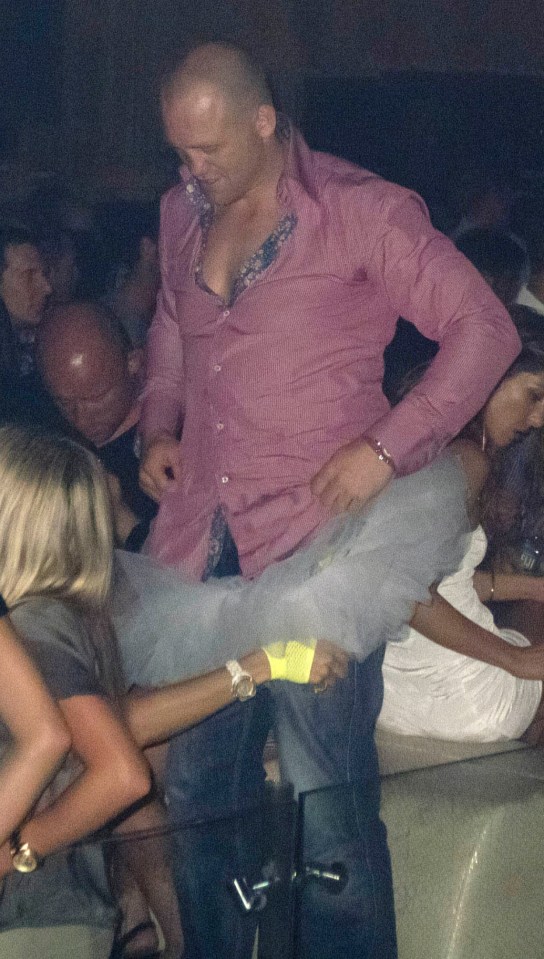 Mike Tindall really let his hair down – so to speak – at his stag do, dressing up in a pink tutu for a night out