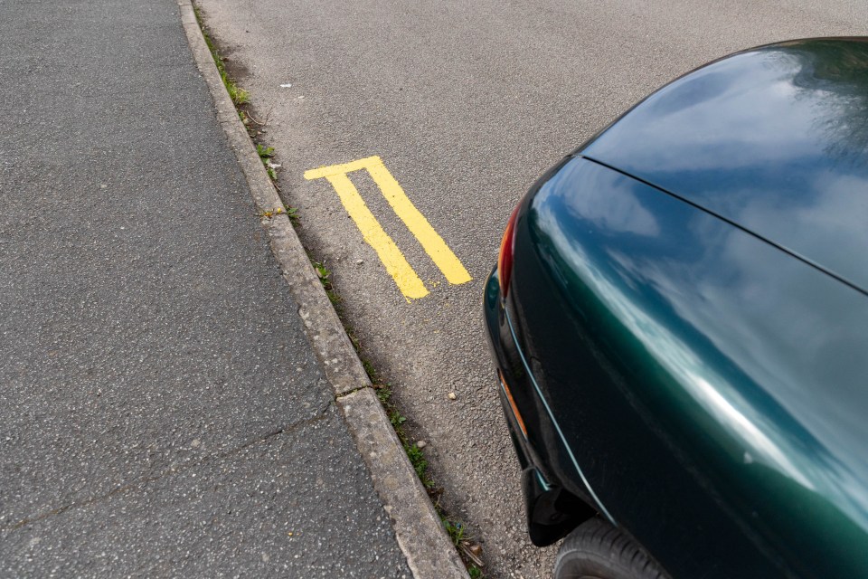 One section is just 1m long as the lines were painted around the cars