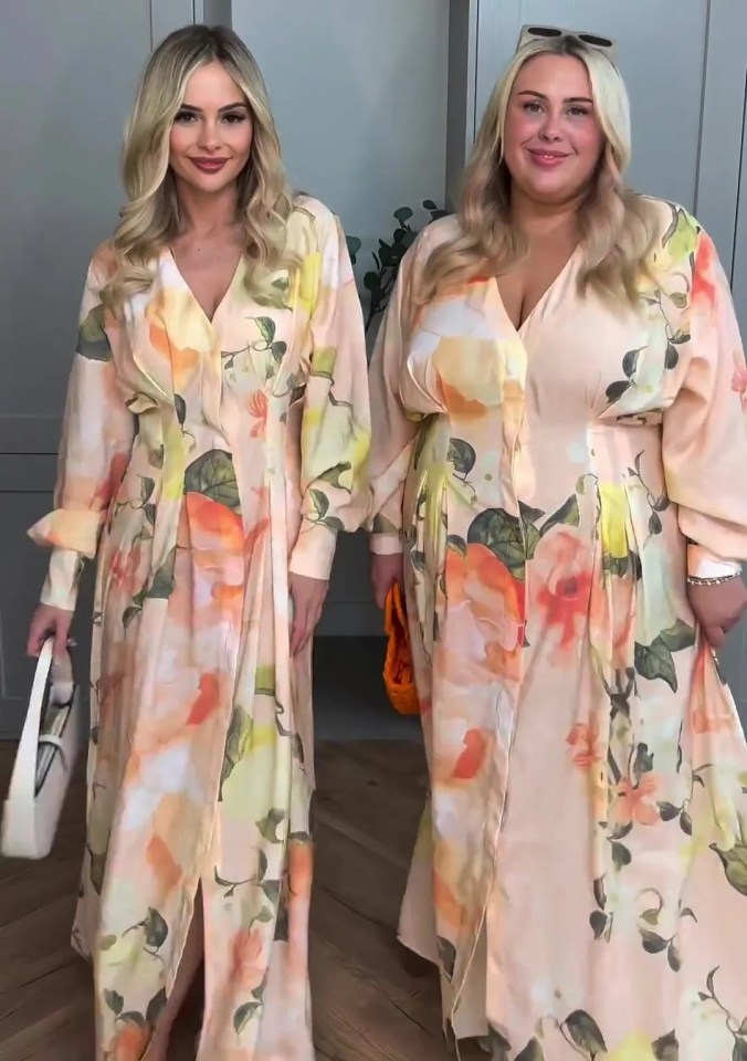 The duo stunned in this floral number