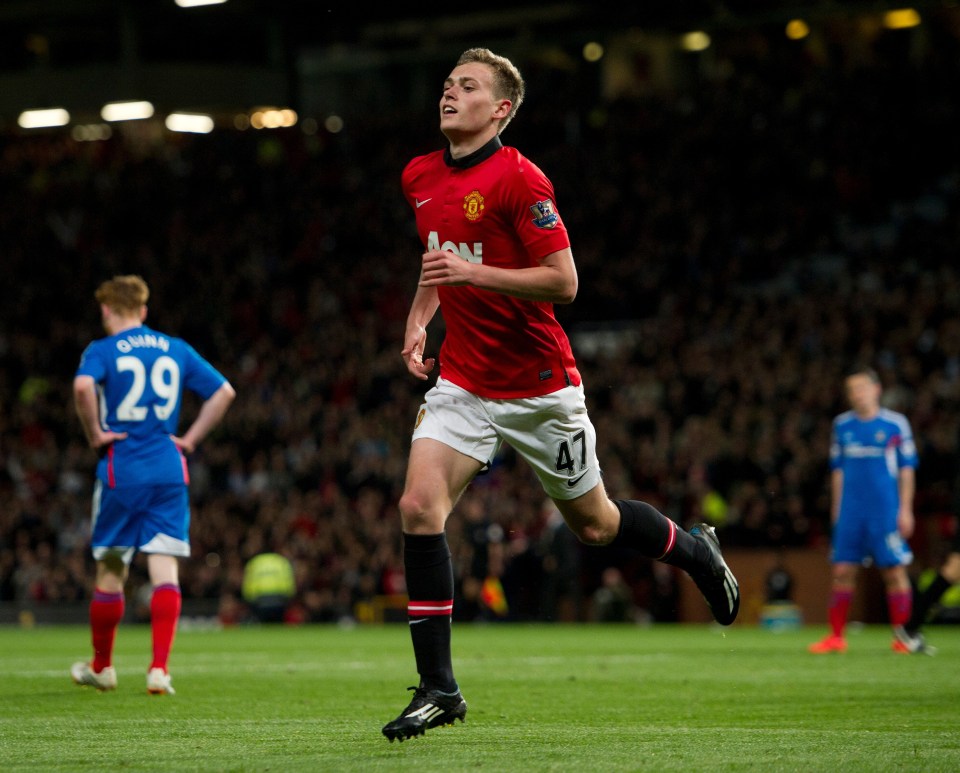 James Wilson scored twice on his Man Utd debut against Hull City in 2014