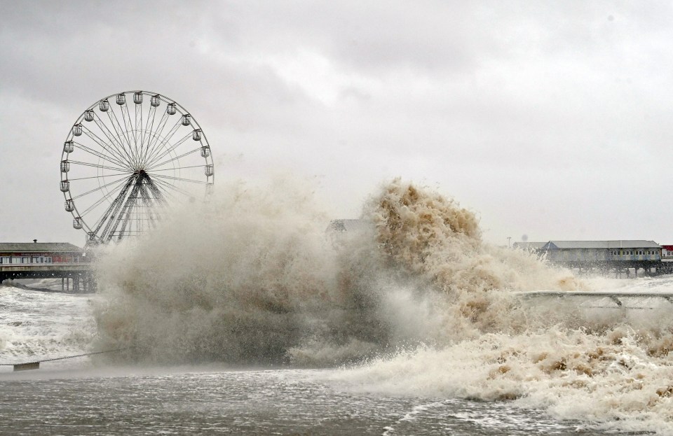 Stormy Weather on Blackpool's Central Promenade