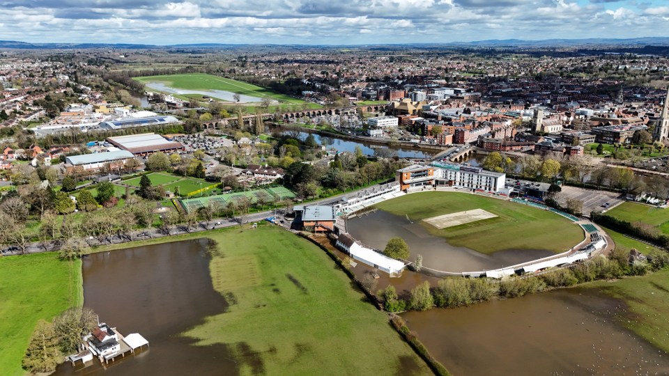 New Road often floods during the winter due to its proximity to the River Severn