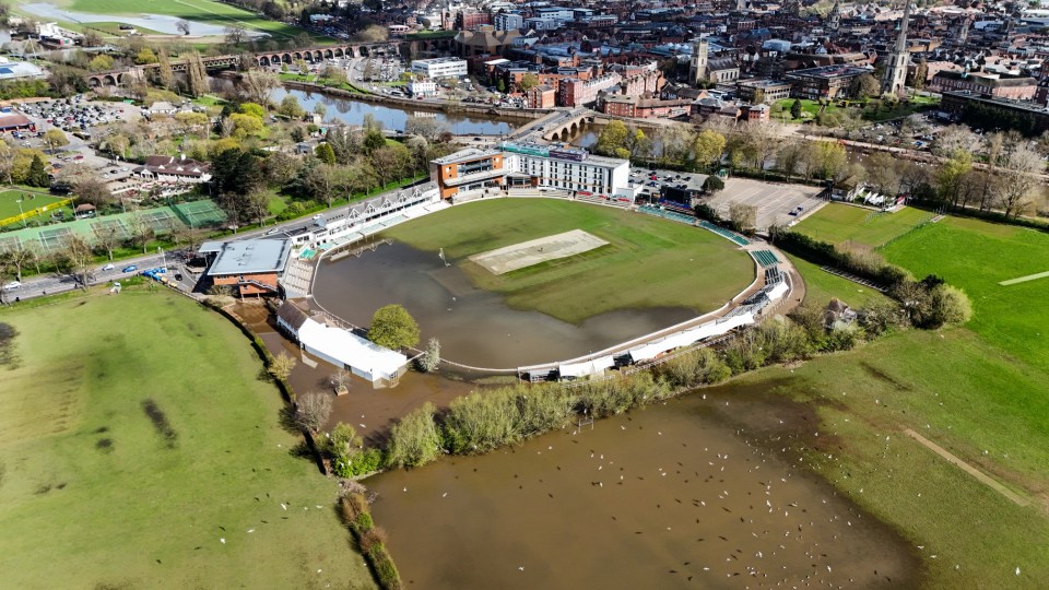 The flooding comes just days before the new County Championship season begins