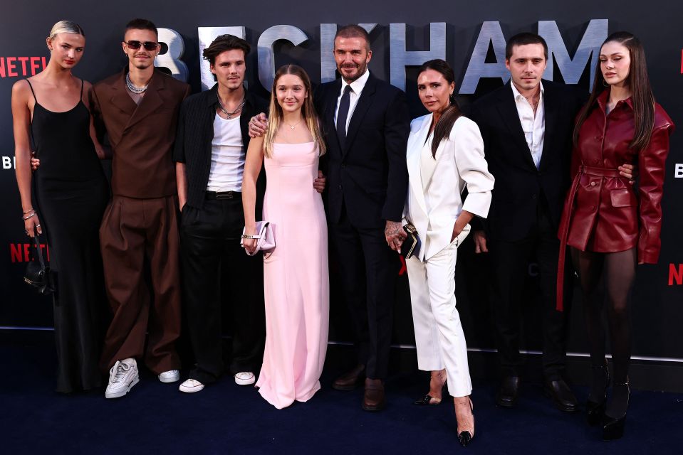 The Beckham clan together at the premiere of the landmark Netflix doc