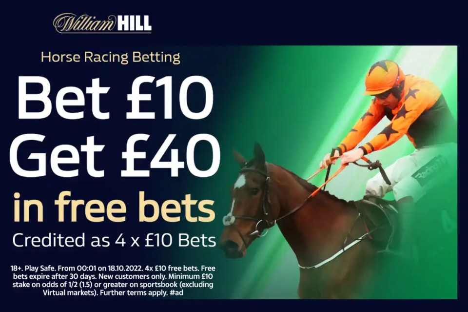 Get £40 in free bets and bonuses when you stake £10 with William Hill - Mobile Only