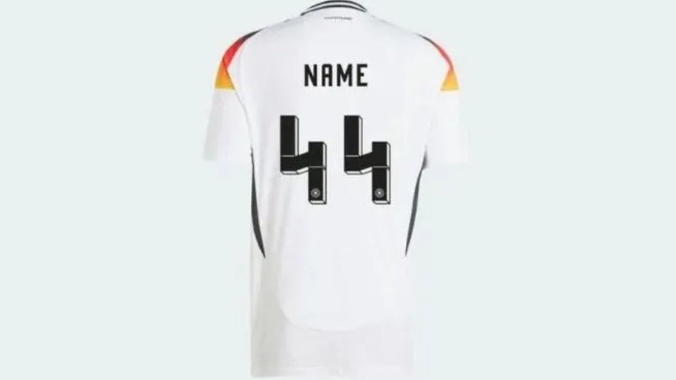 The number 44 shirt has been condemned by some as the font has been linked to fascist symbolism