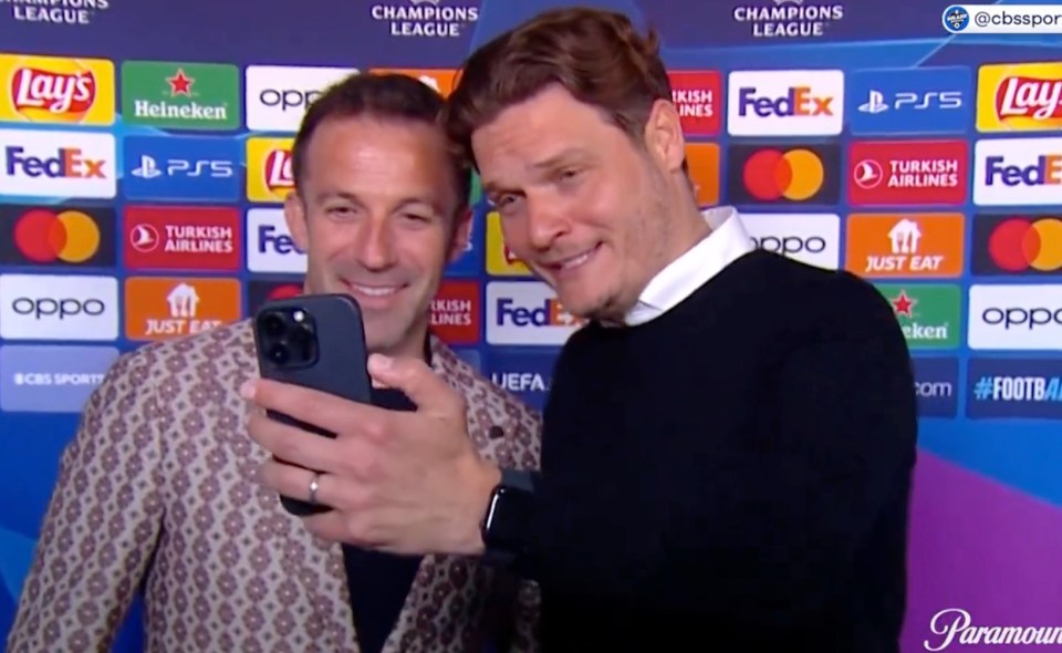 Edin Terzic could not resist asking Alessandro Del Piero for a selfie