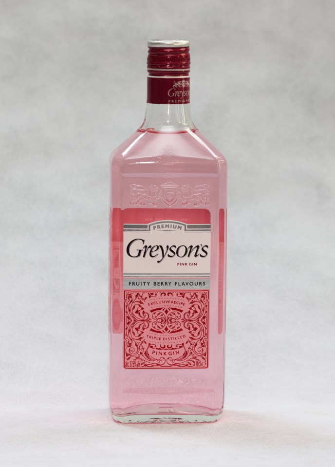 Greyson's pink gin is also made specifically for Aldi