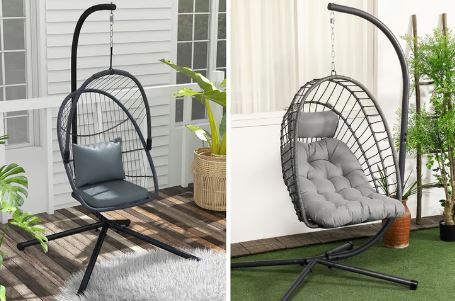 Shoppers can purchase a grey hanging egg chair for £99 now on Wowcher