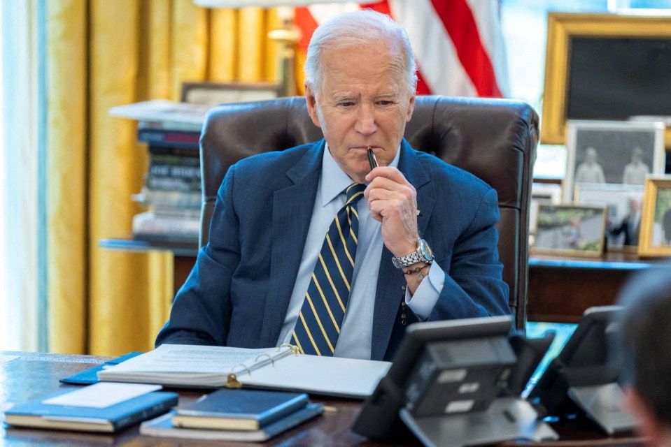 US president Joe Biden speaking with Netanyahu on Sunday over fears of a 'catastrophic escalation' in the Middle East