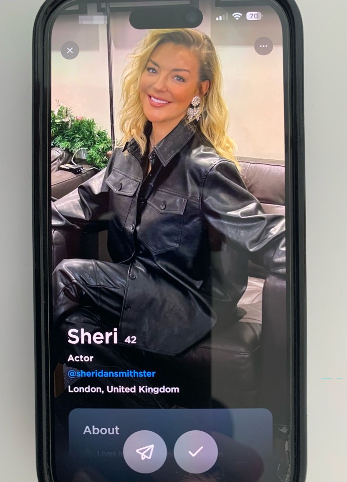 Sheridan has uploaded a profile to Raya, the dating app for celebrities